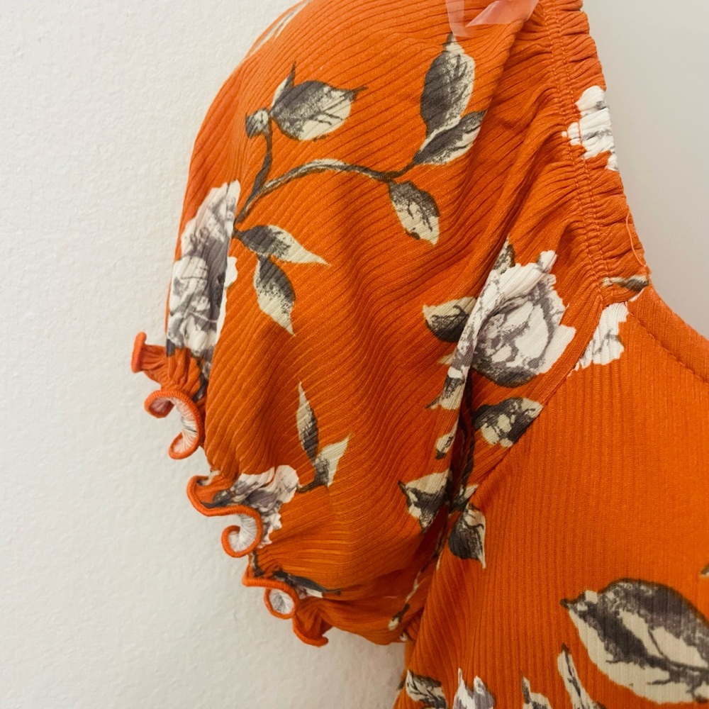 Floral Orange Dress - Picture 3 of 3